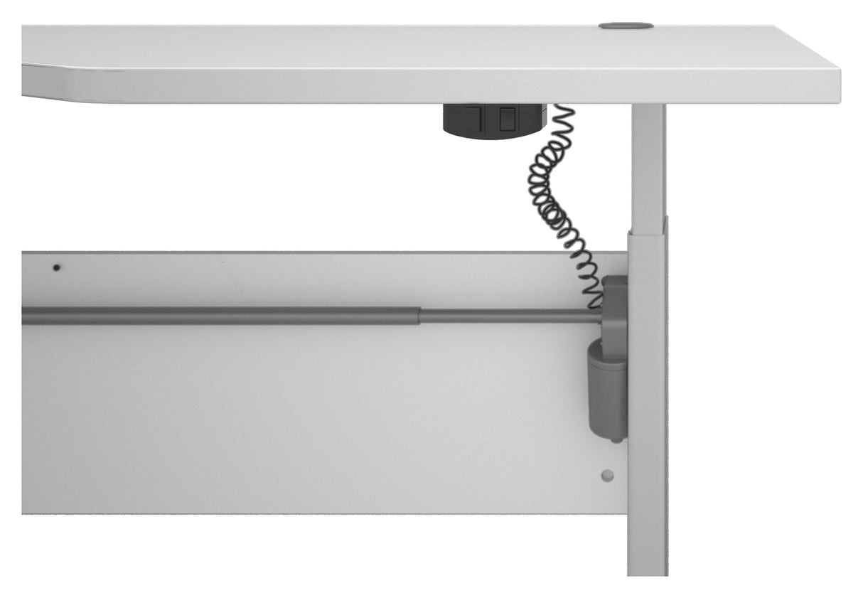 Prima desk med bue, hvit/hvit, 180 cm