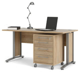 Prima desk w. skuffemodul, eikutseende