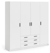 Sprint garderobe 195x200 - hvit