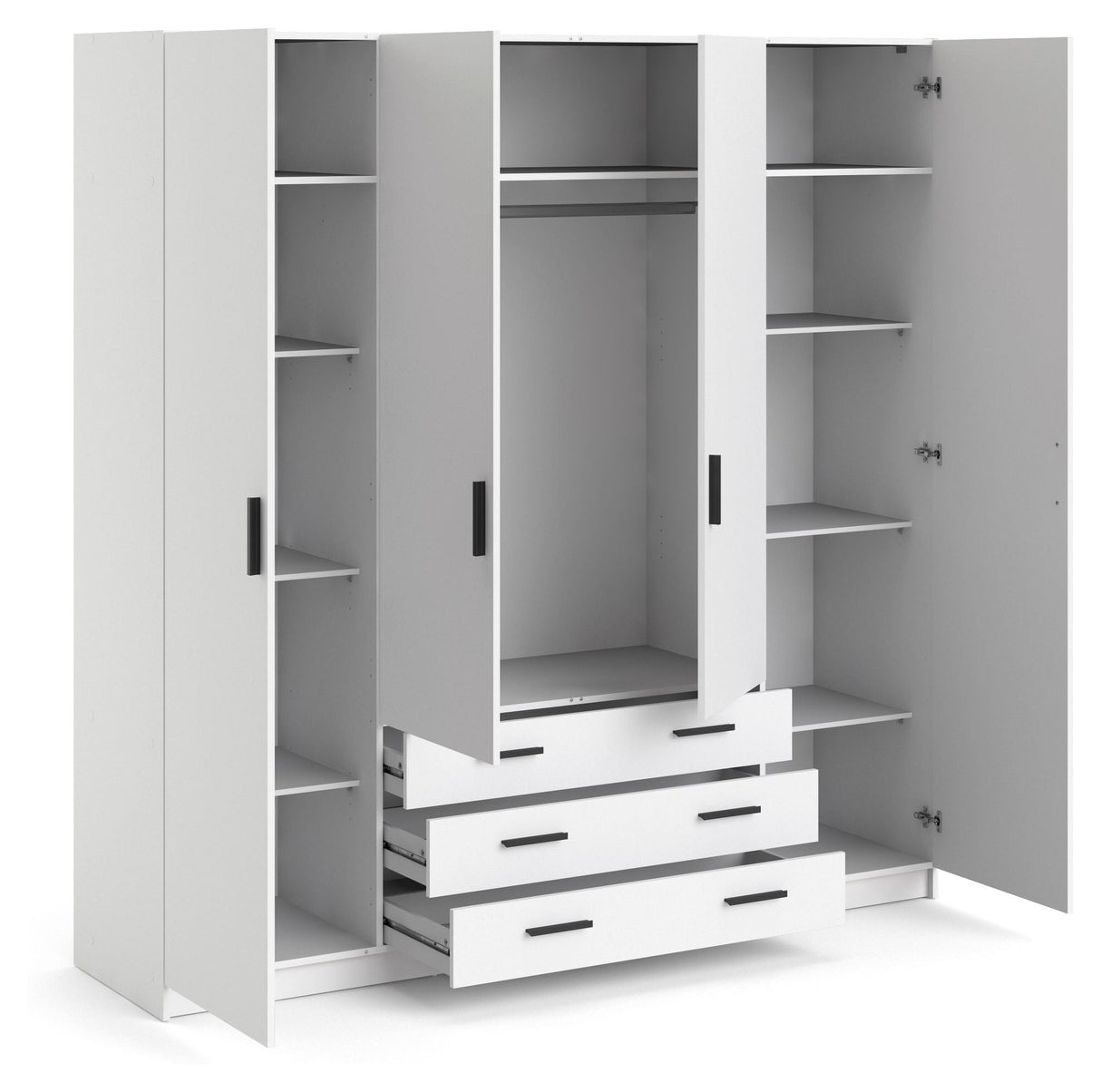 Sprint garderobe 195x200 - hvit