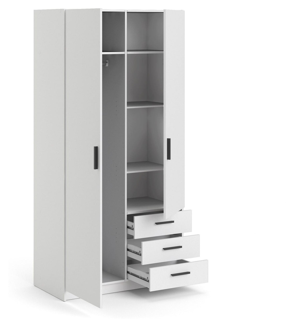 Sprint garderobe 200x98 - hvit