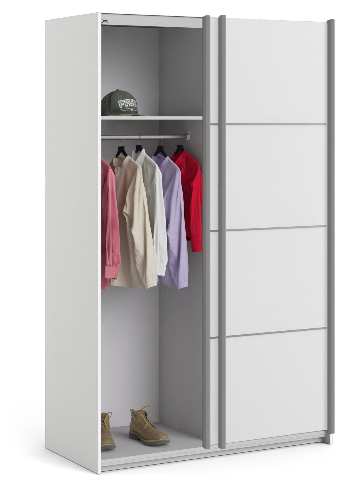 Verona garderobe, White, B: 122