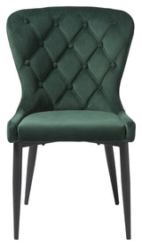 Granby Dining Chair, Green Velvet