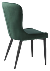 Granby Dining Chair, Green Velvet