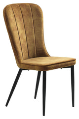 Hudson Dining Chair, Amber Velour