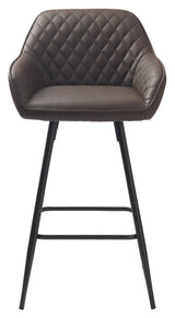 Milton Bar Stool SH: 67cm, Brown PU