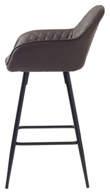 Milton Bar Stool SH: 67cm, Brown PU