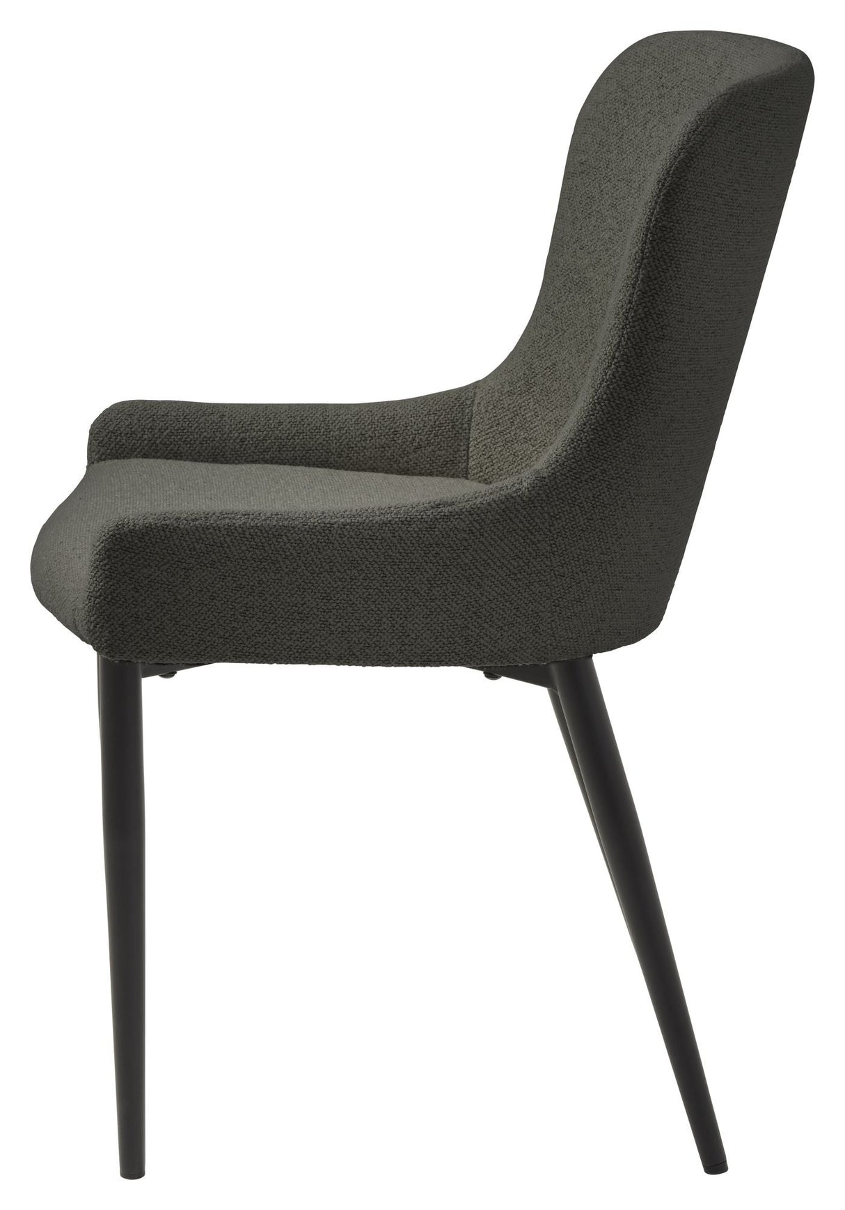 Ontario Dining Chair, Dark Grey Bouclé