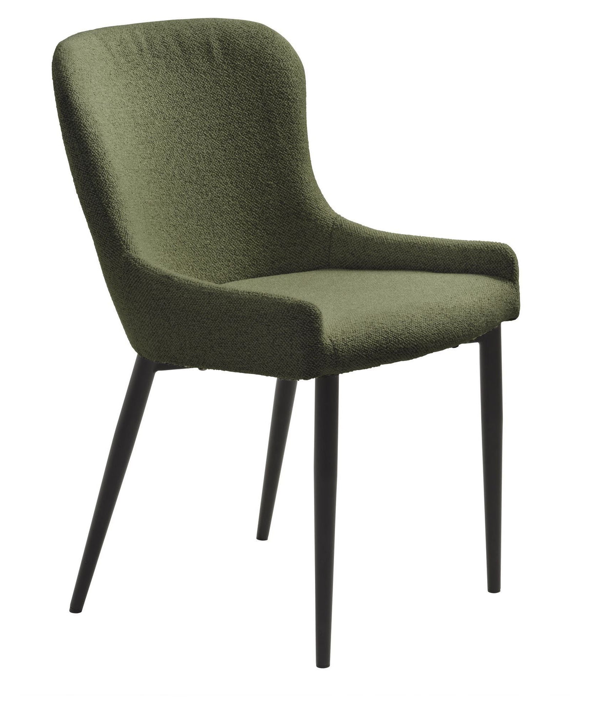 Ontario Dining Chair, Dark Green Bouclé