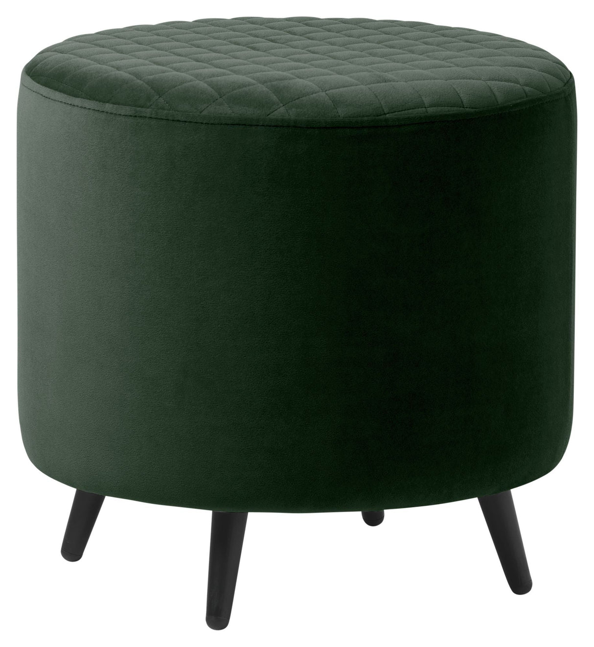 Ottawa Stool, Green Velour, Ø45