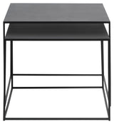 Pebble Deposit Tables Black Metal, 65/60x65/60