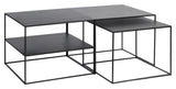 Pebble Deposit Tables Black Metal, 65/60x65/60