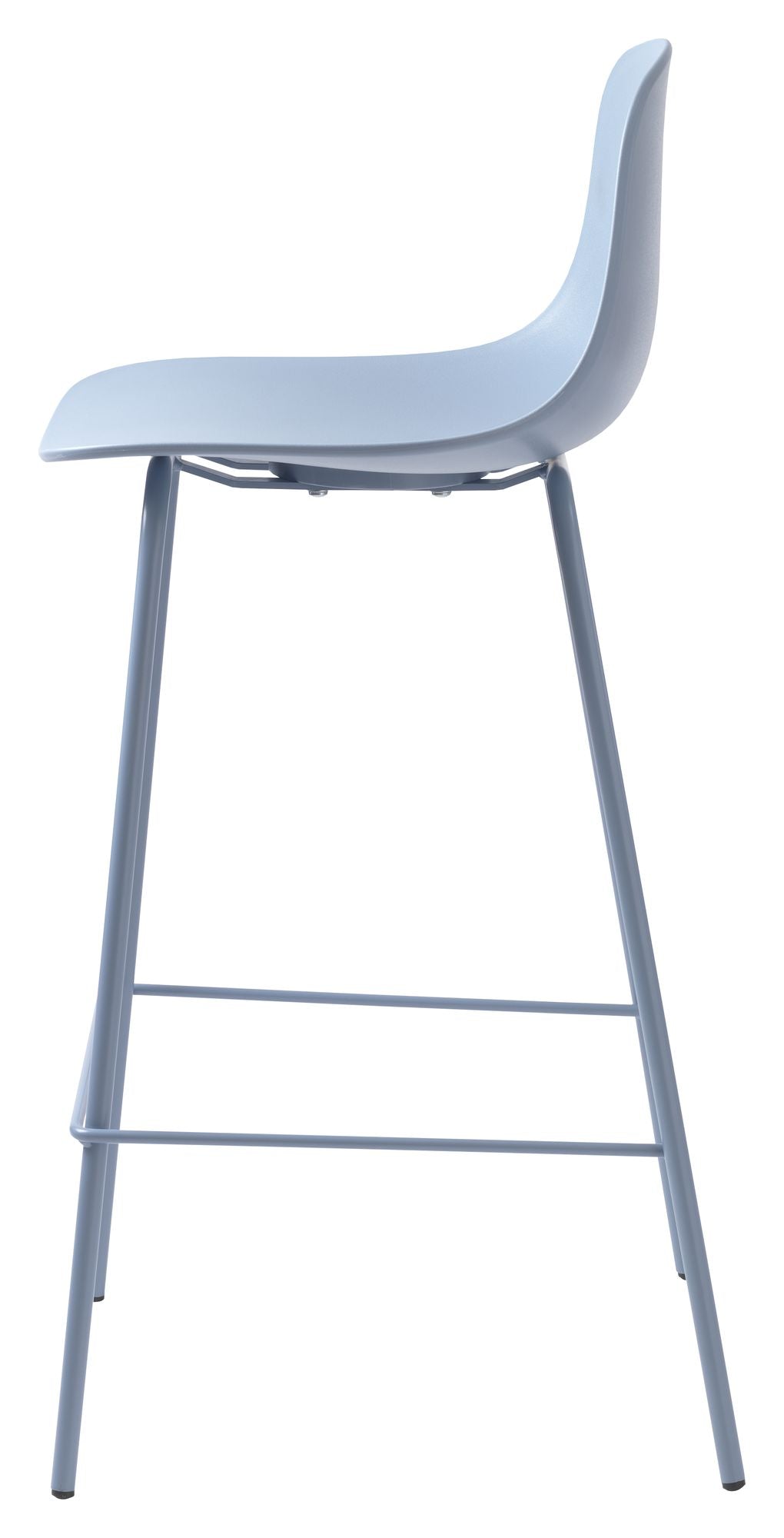 Whitby Bar Stool SH: 67,50 cm, støvete blå plast