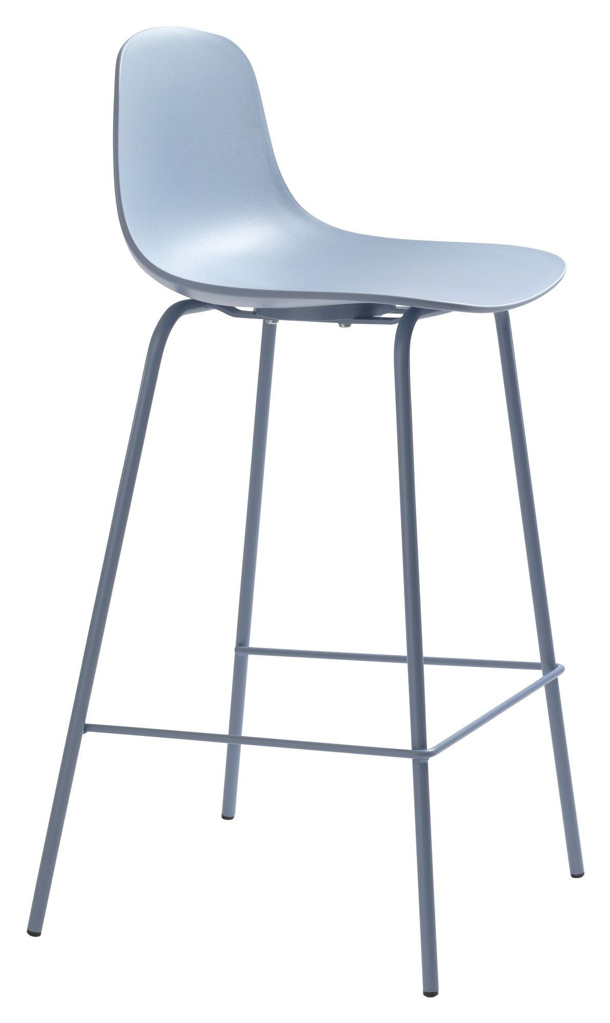 Whitby Bar Stool SH: 67,50 cm, støvete blå plast