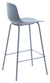 Whitby Bar Stool SH: 67,50 cm, støvete blå plast