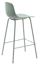 Whitby Bar Stool SH: 67,50 cm, støvete grønn plast