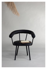 Västerås x Josefin Lustig Dining Chair - Black Leatherette