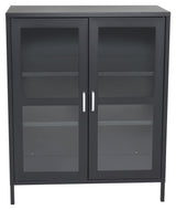 Acero, Metal Cabinet, Black Metal, H: 97