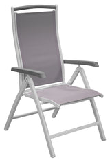 Albany Chair, White Alu/Grey Textiles/Aintwood