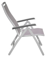 Albany Chair, White Alu/Grey Textiles/Aintwood