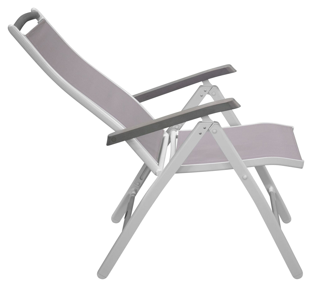 Albany Chair, White Alu/Grey Textiles/Aintwood