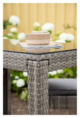 Alo Garden Table, Gray Wicker