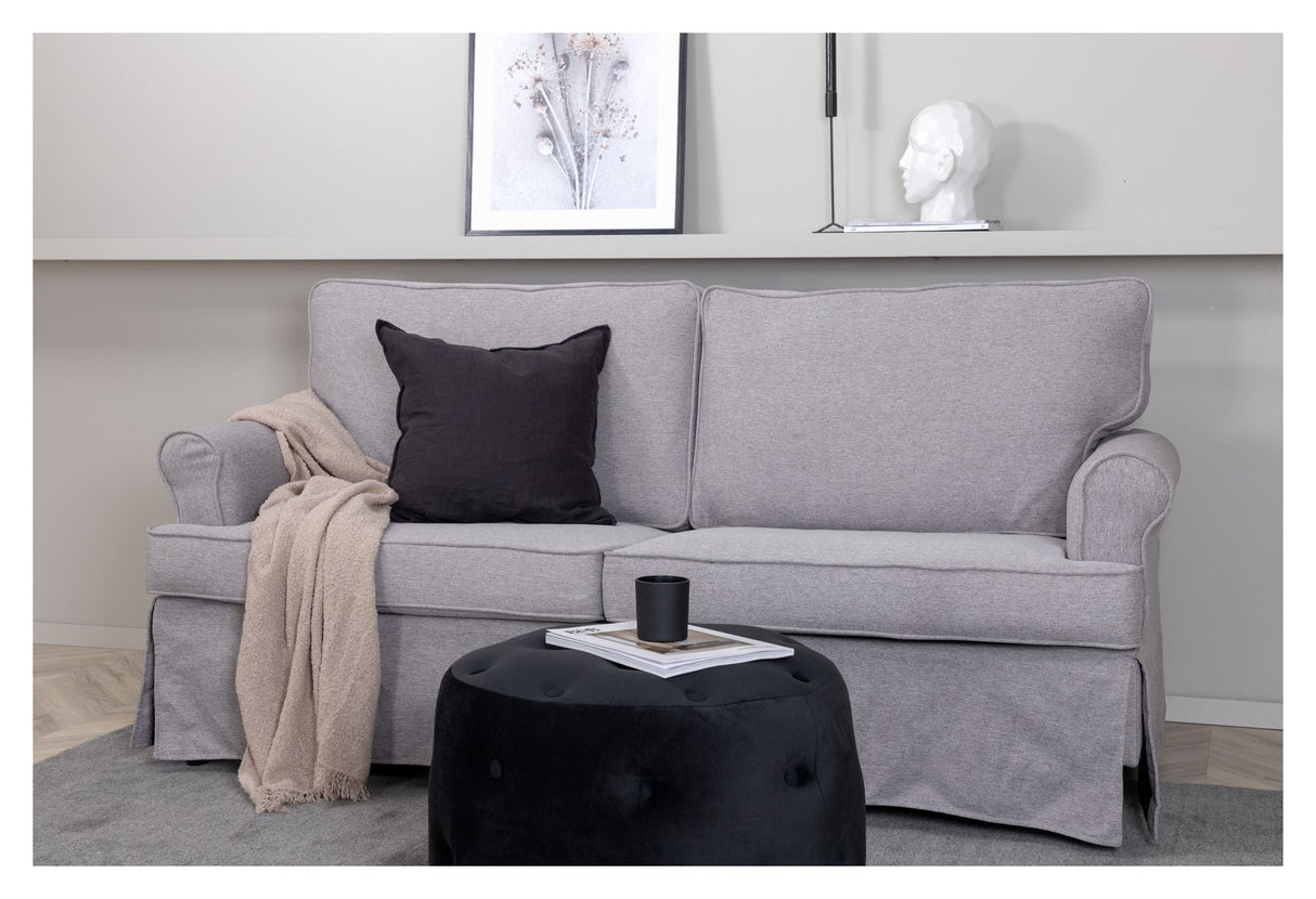 Anton 2-pers. Sofa, grått stoff