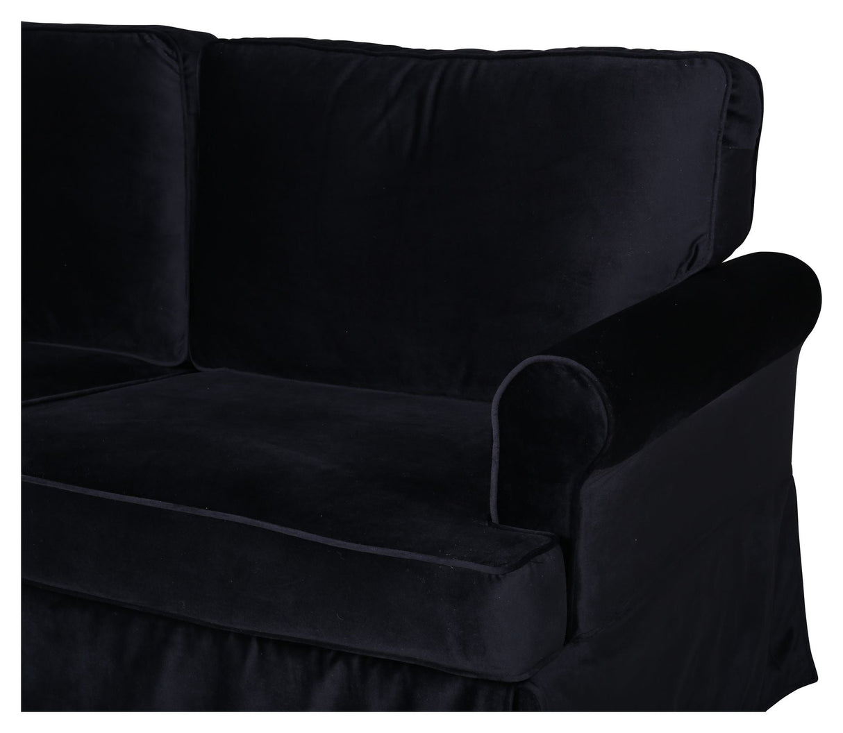 Anton 2-pers. Sofa, svart fløyel