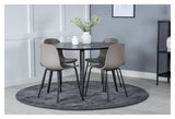 Arctic Dining Chair, Beige, Black Metal Legs