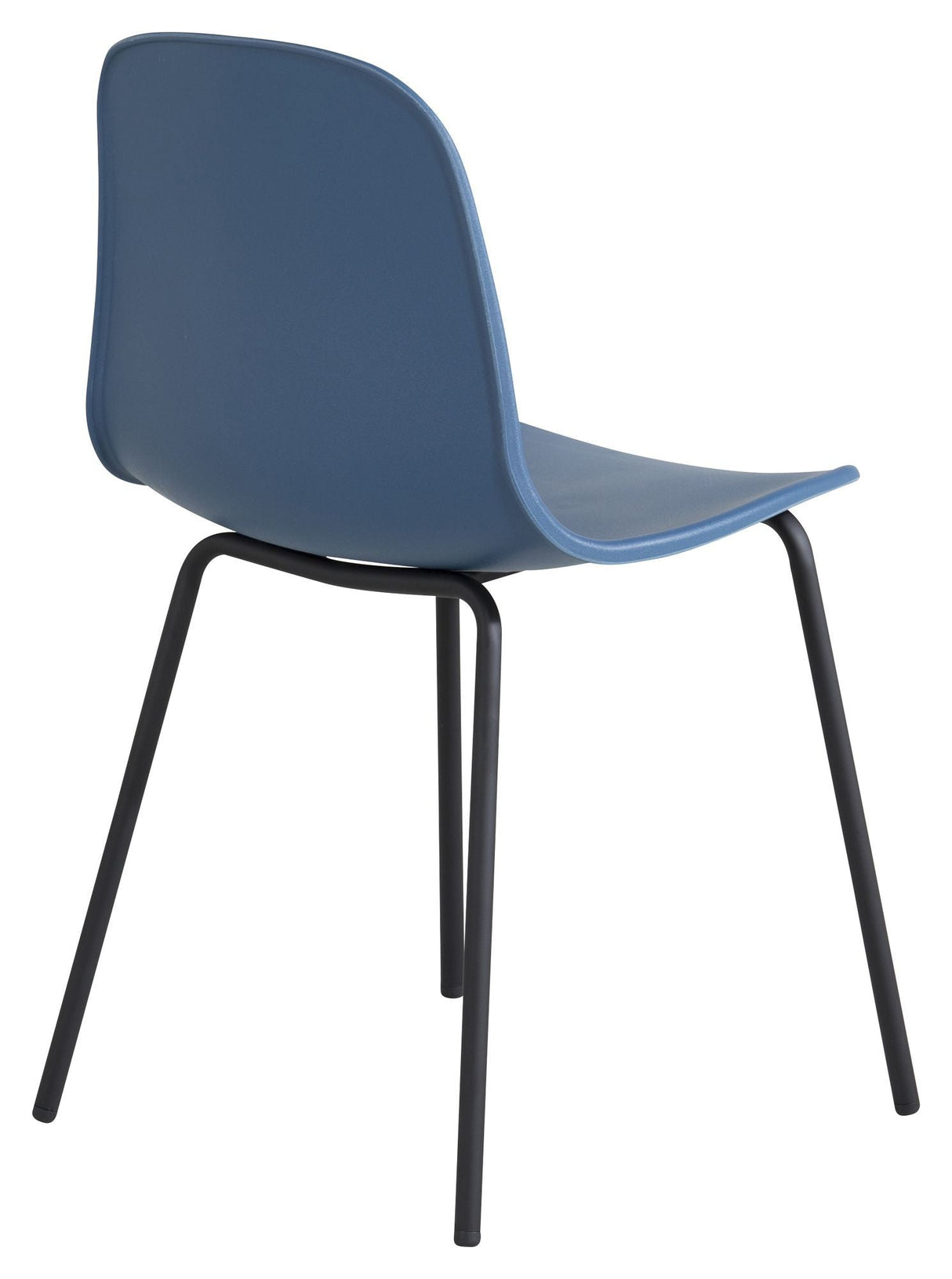 Arctic Dining Chair, Blue, Black Metal Legs