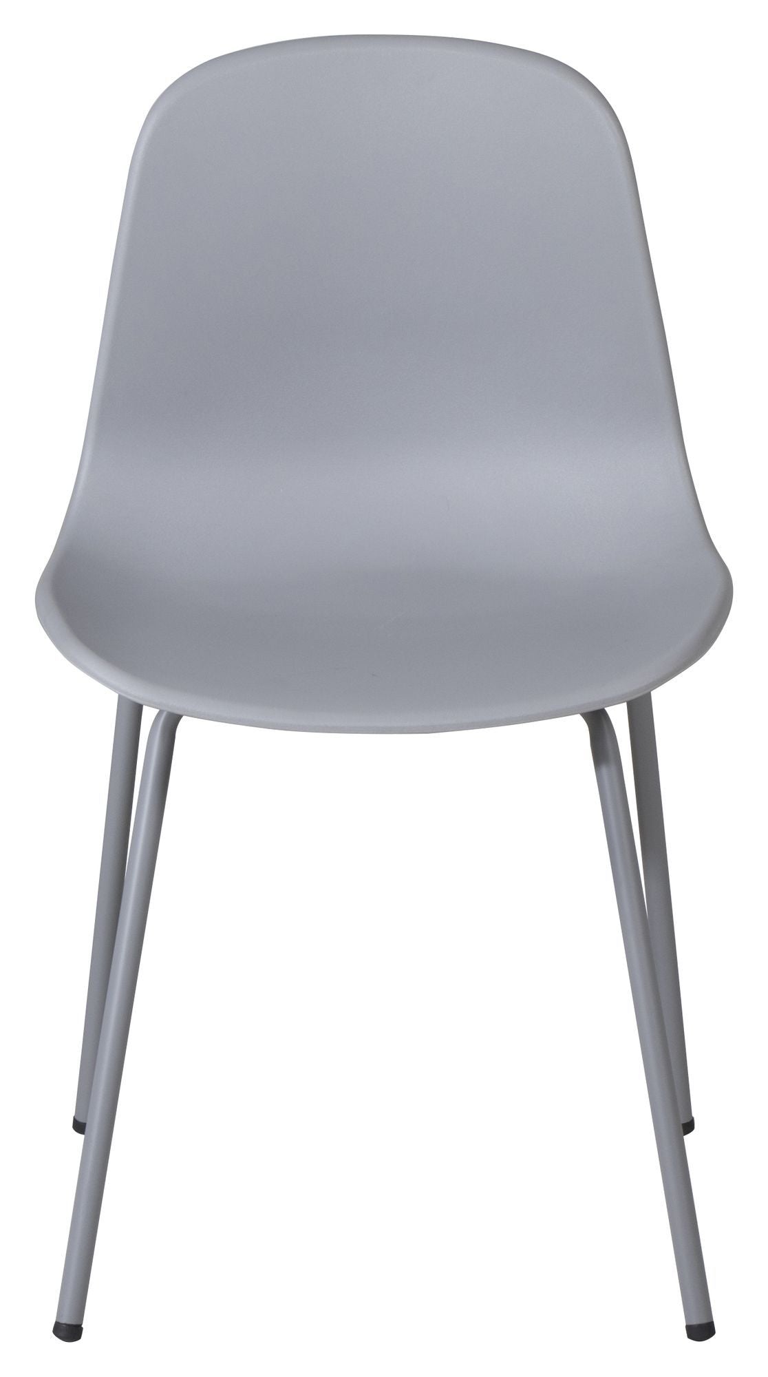 Arctic Dining Chair, Gray, Grey Metal Legs