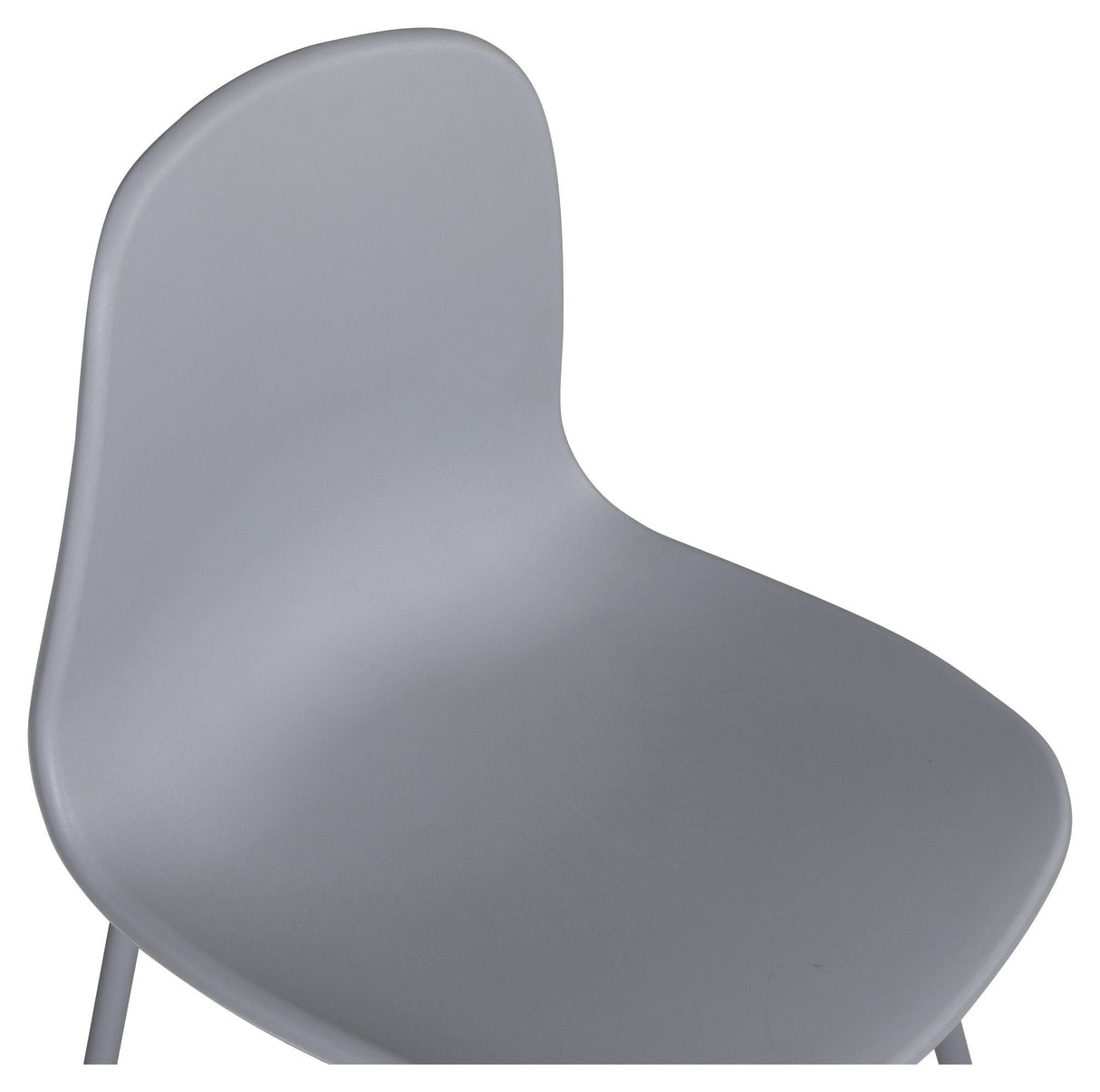 Arctic Dining Chair, Gray, Grey Metal Legs