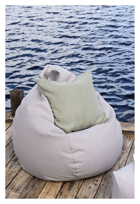 Bago Beanbag, Beige stoff, 80x53x110