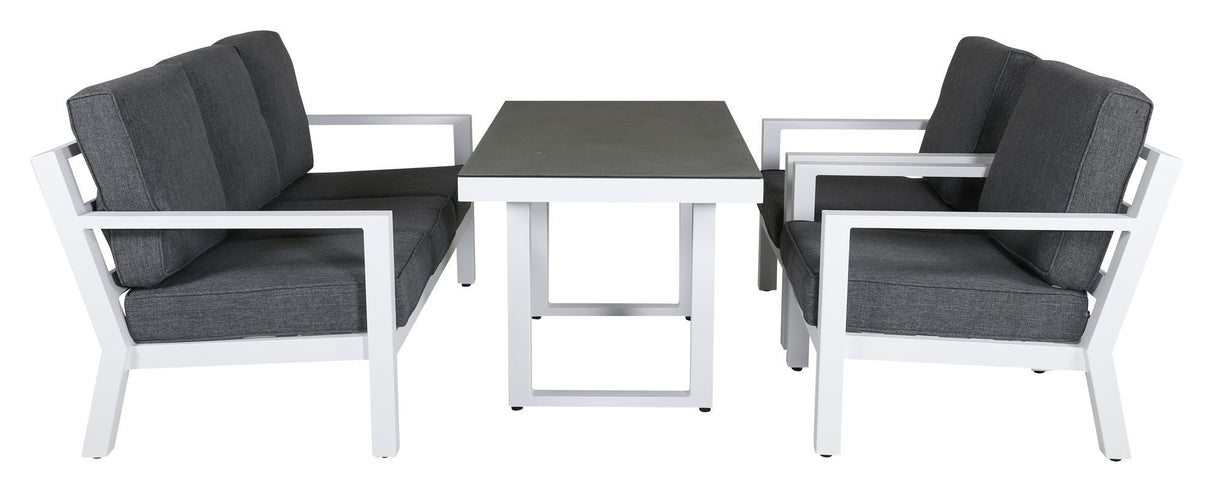 Barcelona Lounge Set, White w. puter