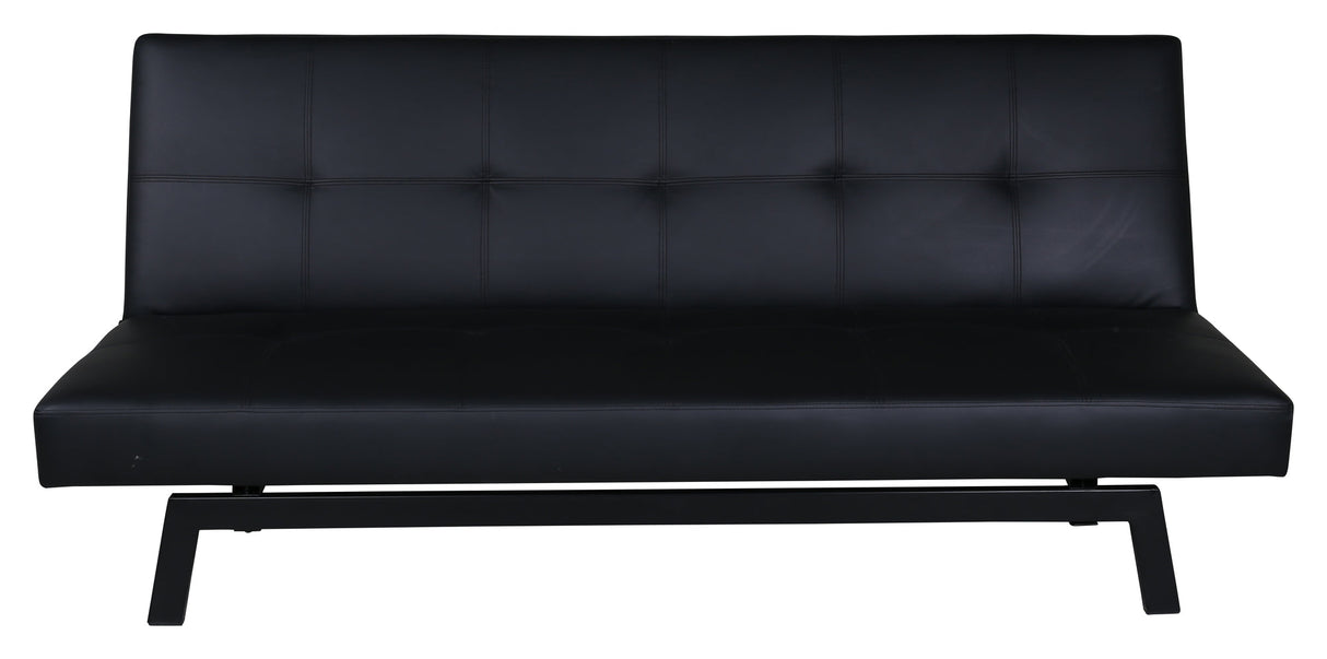 Bodil sofa seng - svart skinnett