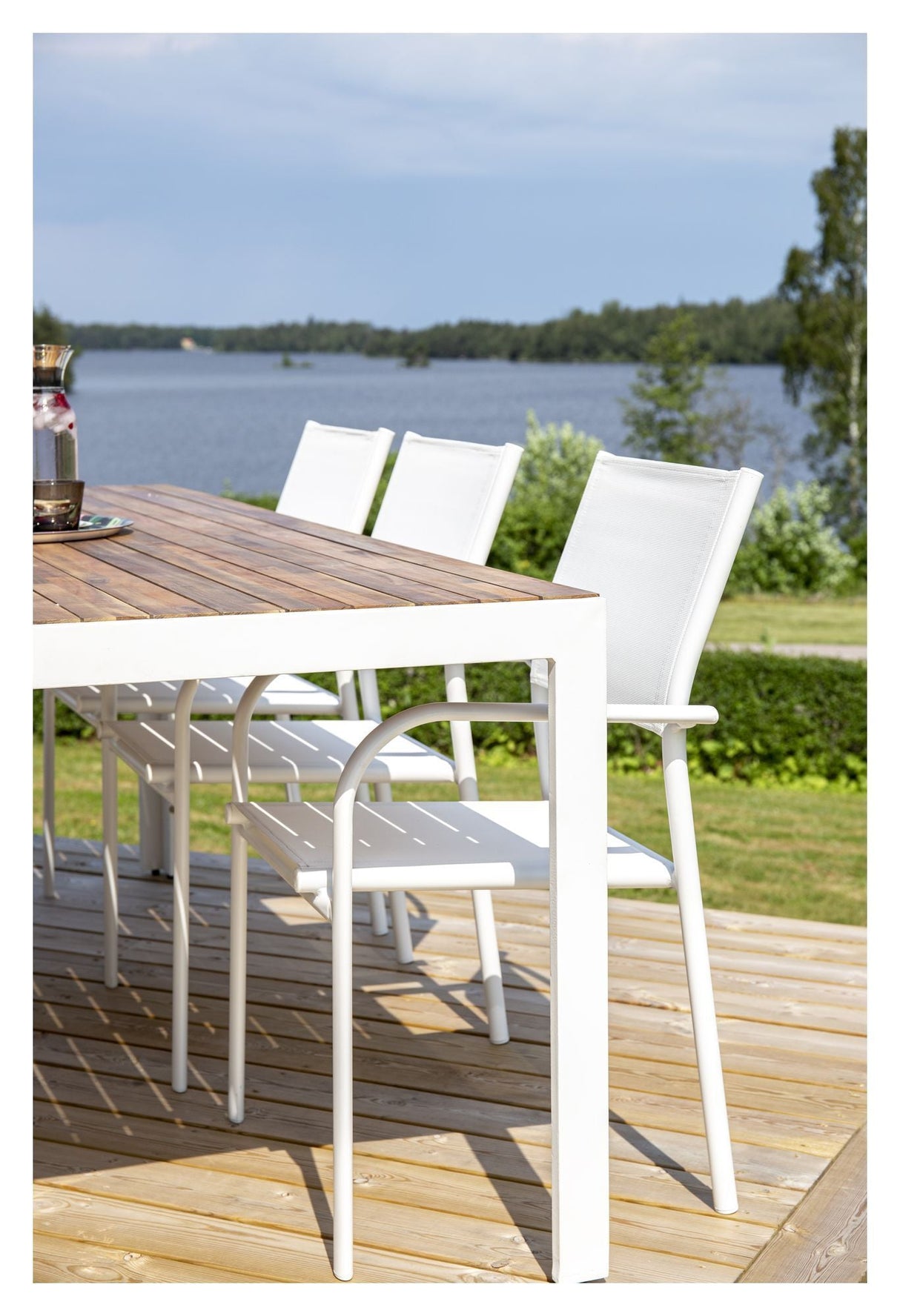 Bois Garden Table 200*100, White Becacia