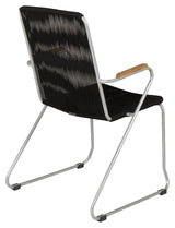 Bois Garden Chair med armlener, sink/svart tau