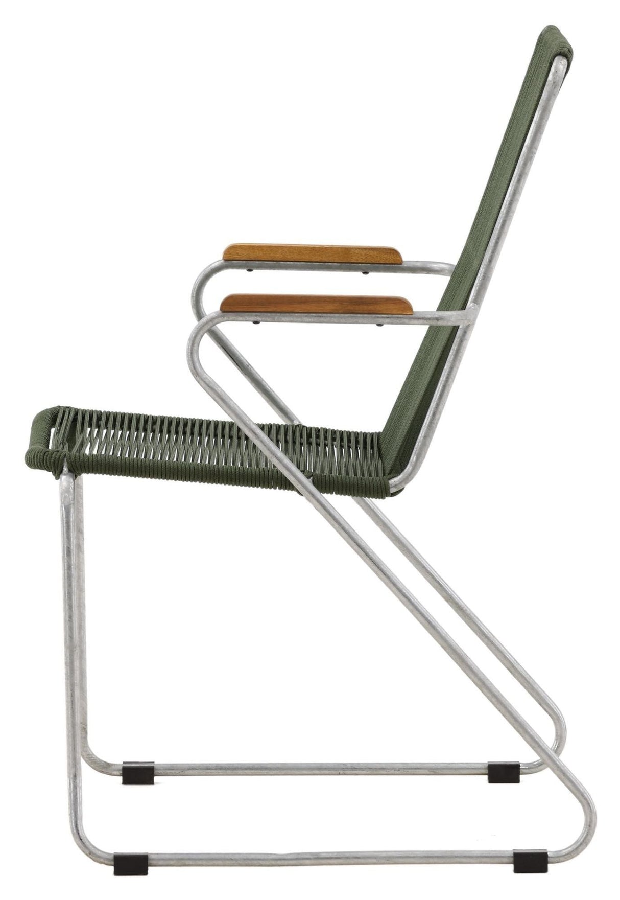 Bois Garden Chair, Silver/Green Rope