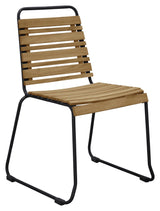 Bois Garden Chair, Black /Acacie