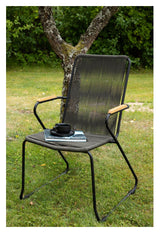 Bois Garden Chair, Black / Dark Grey Rope