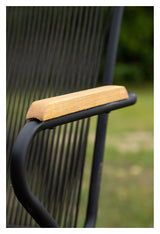 Bois Garden Chair, Black / Dark Grey Rope