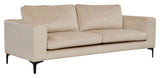 Bolero 3-personer. Sofa, beige velour med svarte ben