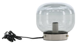 Bollonelie bordlampe, beige/svart smokey glass