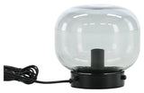 Bollonelie bordlampe, svart smokey glass