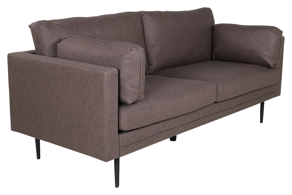 BOOM 3 PERS. Sofa, brun mikrofiber