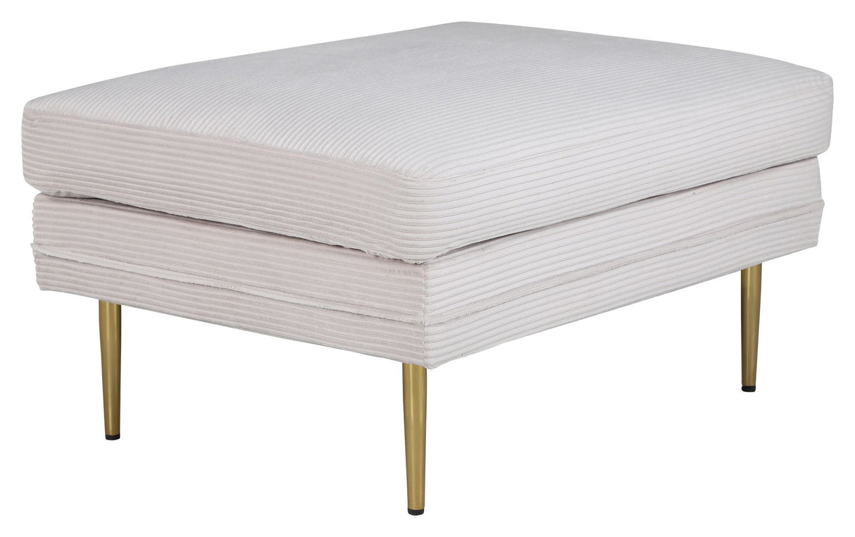 Boom ottoman, beige fløyel