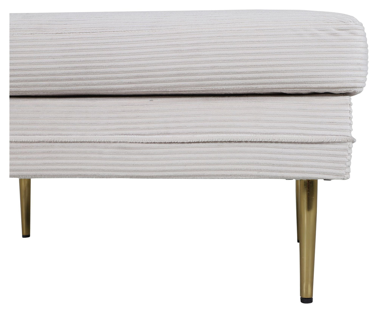 Boom ottoman, beige fløyel