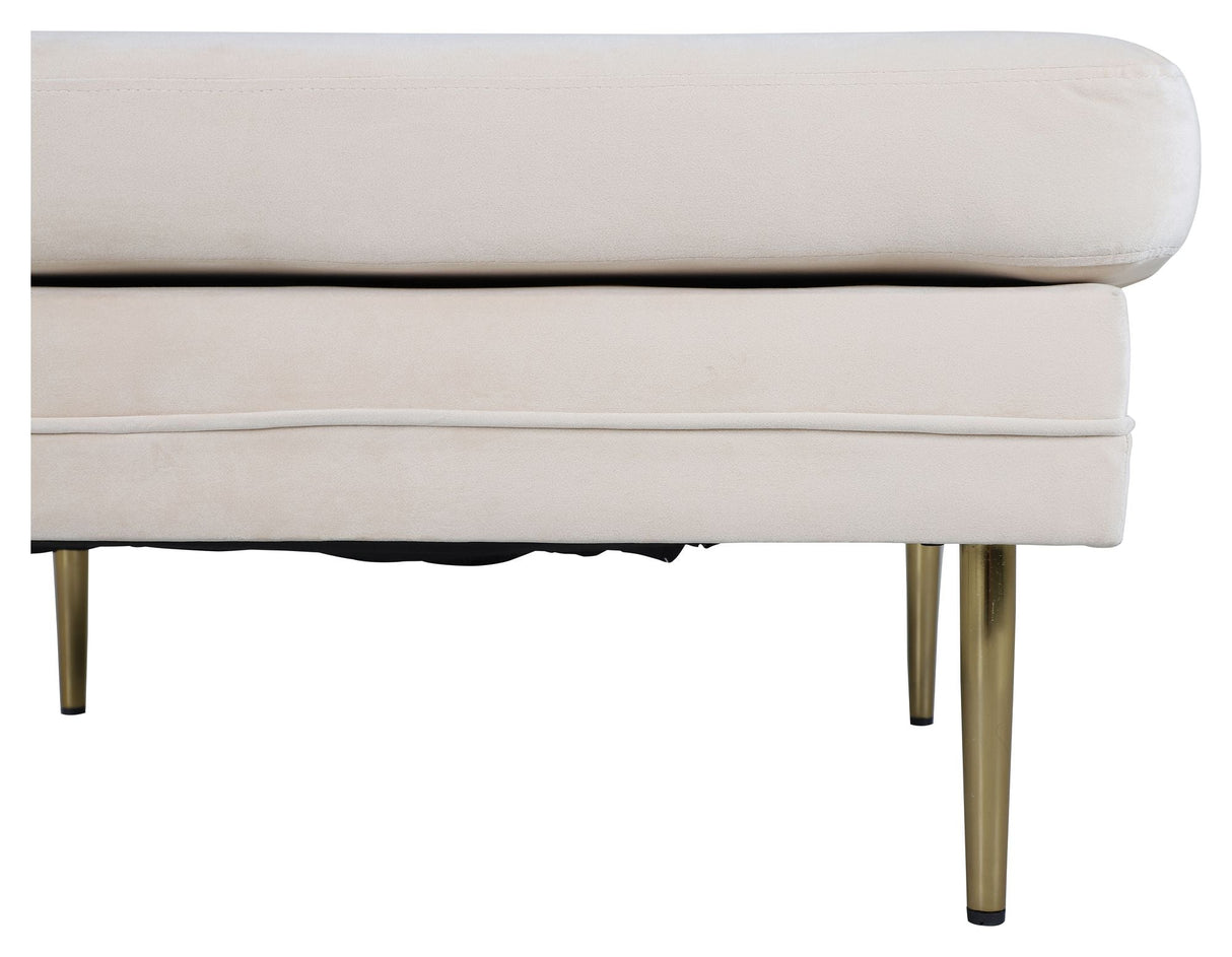 Boom ottoman, beige velour