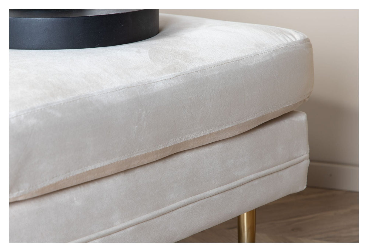 Boom ottoman, beige velour