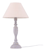 Caen bordlampe, tre, beige